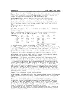 Matter / Crystallography / Pegmatite / Bernic Lake / Wodgina mine / Microlite / Albite / Oxide minerals / Chemistry / Wodginite