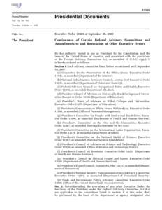 [removed]Presidential Documents Federal Register Vol. 70, No. 191