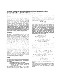 Materials science / Structural geology / Continuum mechanics / Soil mechanics / Fracture / Effective porosity / Petroleum reservoir / Porosity / Hydraulic fracturing / Physics / Mechanics / Geology