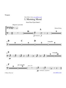 Timpani Sheet Music from www.mfiles.co.uk I. Morning Mood from Peer Gynt Suite I