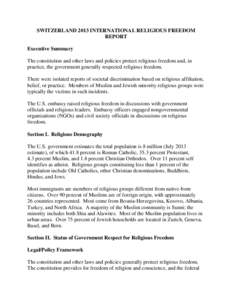 Religious discrimination / Religious persecution / Separation of church and state / Religion in Europe / Freedom of religion in Bulgaria / Minaret controversy in Switzerland / Asia / Freedom of expression / Freedom of religion