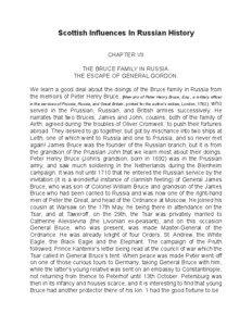 Scottish Influences In Russian History CHAPTER VII THE BRUCE FAMILY IN RUSSIA.