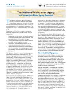 NATIONAL INSTITUTES OF HEALTH  NATIONAL INSTITUTE ON AGING Department of Health and Human Services