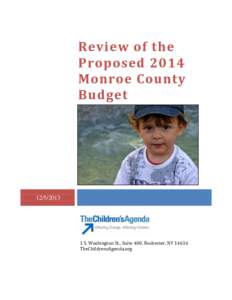 Review of the Proposed 2014 Monroe County Budget[removed]