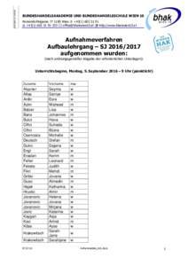 DVRBUNDESHANDELSAKADEMIE UND BUNDESHANDELSSCHULE WIEN 10 PernerstorfergasseWien  +  +253    http://www.bhakwien10.at