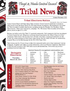October/November 2013 Tribal News Newsletter