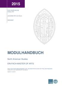 2015 PHILOSOPHISCHE FAKULTÄT UNIVERSITÄT ZU KÖLN DEKANAT