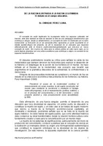 De la Razón Ilustrada a la Razón Legitimada. Enrique Pérez Luna  A Parte Rei 13