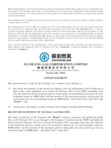 Hong Kong Exchanges and Clearing Limited and The Stock Exchange of Hong Kong Limited take no responsibility for the contents of this announcement, make no representation as to its accuracy or completeness and expressly d