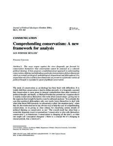 Politics of the United States / United States / Traditionalist conservatism / Right-wing politics / Russell Kirk / Neoconservatism / Conservative Party / William F. Buckley /  Jr. / Ted Honderich / Conservatism / Political ideologies / Social philosophy