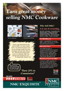 Earn great money selling NMC Cookware Why Sell NMC?