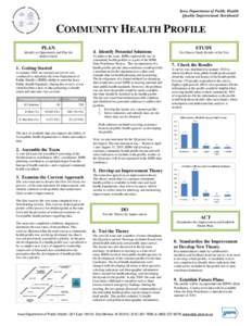 Iowa Department of Public Health Quality Improvement Storyboard COMMUNITY HEALTH PROFILE PLAN