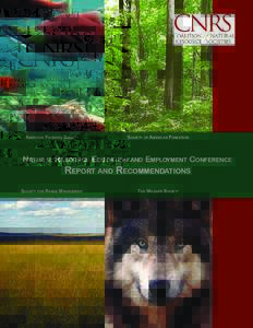 American Fisheries Society  Society of American Foresters Natural Resource Education and Employment Conference