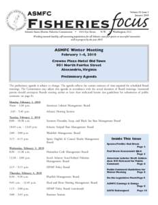 Volume 19, Issue 1 January 2010 Fisheries focus ASMFC