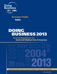 Economy Profile: India Doing Business[removed]India