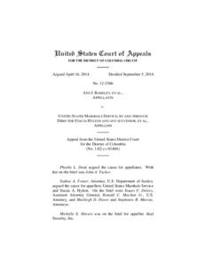 United States Court of Appeals FOR THE DISTRICT OF COLUMBIA CIRCUIT Argued April 16, 2014  Decided September 5, 2014