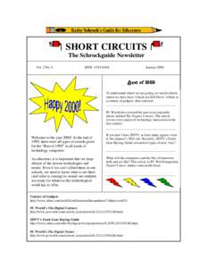 SHORT CIRCUITS The Schrockguide Newsletter Vol. 2 No. 6 ISSN: 1525-836X