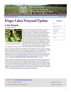New York wine / Viticulture / Wine / Agriculture / American Viticultural Areas / Grape / Finger Lakes AVA / Vine training / Vineyard / Finger Lakes / Growing degree-day / Annual growth cycle of grapevines