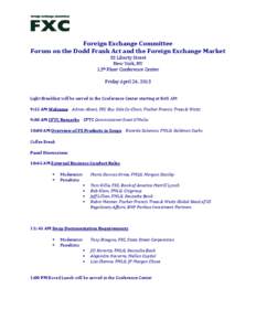 Financial services / Foreign Exchange Committee / Foreign exchange market / Investment banks / UBS / Bank of America / Investment / Primary dealers / Financial economics