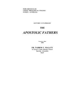 Ancient Christianity / Patristics / Church Fathers / Christian theologians / Christianity and antisemitism / Origen / Eastern Orthodox Church / Apostolic Fathers / Early Christianity / Christianity / Religion / Christian theology