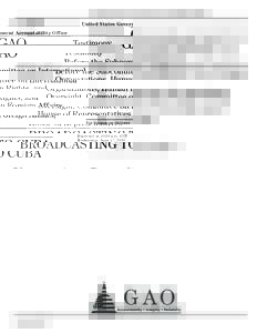 United States Government Accountability Office  GAO Testimony Before the Subcommittee on International