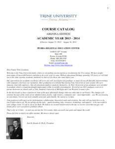 1  COURSE CATALOG ARIZONA EDITION  ACADEMIC YEAR[removed]