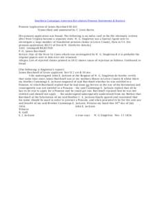 Southern Campaign American Revolution Pension Statements & Rosters Pension Application of James Burchnell R1445 Transcribed and annotated by C. Leon Harris [No pension application was found. The following is an index car