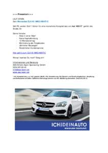 Microsoft Word - ASS - Pressetext Mercedes CLA 45 AMG 4 Matic.doc