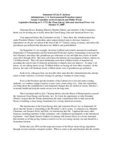 Environment / American Clean Energy and Security Act / Emissions trading / Policy / Presidency of George W. Bush / Energy law / Sustainable energy / Energy policy of the United States / Climate change policy of the United States / 111th United States Congress / Climate change policy in the United States / Government