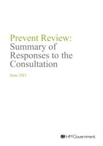 Prevent: summary of reponses to the consultation