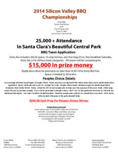 2014 Silicon Valley BBQ Championships Hosted By Santa Clara Rotary and City of Santa Clara