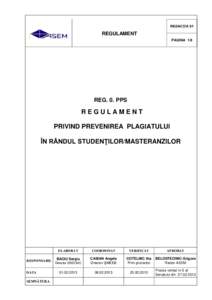 REDACŢIA 01  REGULAMENT PAGINA 1/8  REG. 0. PPS