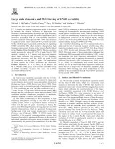 Physical oceanography / Atmospheric dynamics / Climatology / Madden–Julian oscillation / El Niño-Southern Oscillation / Sea surface temperature / Kelvin wave / Global climate model / La Niña / Atmospheric sciences / Meteorology / Tropical meteorology