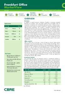Frankfurt Office MarketView 2014 Q2 CBRE Global Research and Consulting