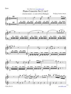 Piano  Sheet Music from www.mfiles.co.uk Piano Concerto No.21 in C & b 44