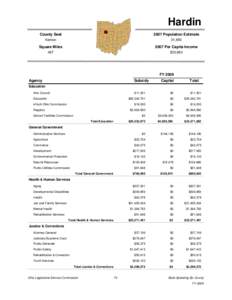 Hardin County Seat 2007 Population Estimate  Kenton