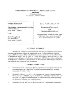 Water pollution / Clean Water Act / Stormwater / Water quality / United States Environmental Protection Agency / Surface runoff / Effluent limitation / Regulation of ship pollution in the United States / Concentrated Animal Feeding Operations / Environment / Water / Earth