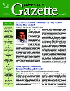 TM  Vol. 34, No. 1 Gazette CSWP & COM