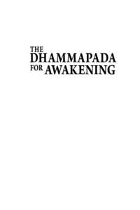The  Dhammapada for Awakening  The