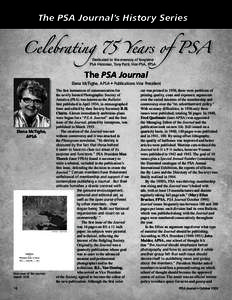 The PSA Journal’s History Series  Celebrating 75 Years of PSA Dedicated to the memory of longtime PSA Historian, Tony Patti, Hon PSA, FPSA