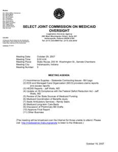 Members Sen. Patricia Miller, Chairperson Sen. Robert Meeks Sen. Ryan Mishler Sen. Sue Errington Sen. Vi Simpson