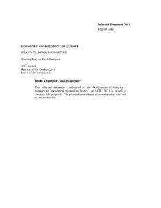 Informal Document No.1 Hungary