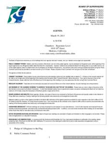March 19, [removed]Board of Supervisors Agenda