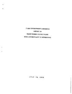 CLEAN ENVIRONMENT COMMISSION REPORT ON BONNE HOMME COLONY FARMS RURAL MUNICIPALITY OF WESTBOURN E