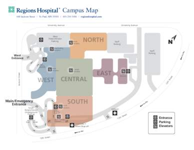 Campus Map 640 Jackson Street | St. Paul, MN 55101 | [removed] | regionshospital.com University Avenue University Avenue