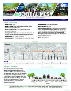 CENTRAL MESA LIG H T R A IL E X T EN S I O N PROJECT FACT SHEET  JULY 2014