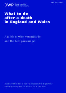 D49 April 2006: What to do after a death in England and Wales