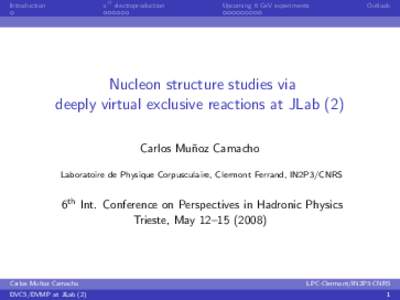 Scalar meson / Physics / CLEO / Thomas Jefferson National Accelerator Facility / Camacho