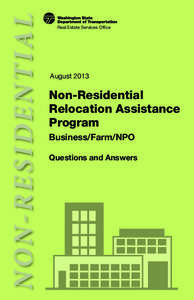 N ON -R E SI DEN TIAL  Real Estate Services Office August 2013