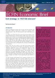 Exit strategy: is[removed]relevant? ECFIN Economic Brief[removed]